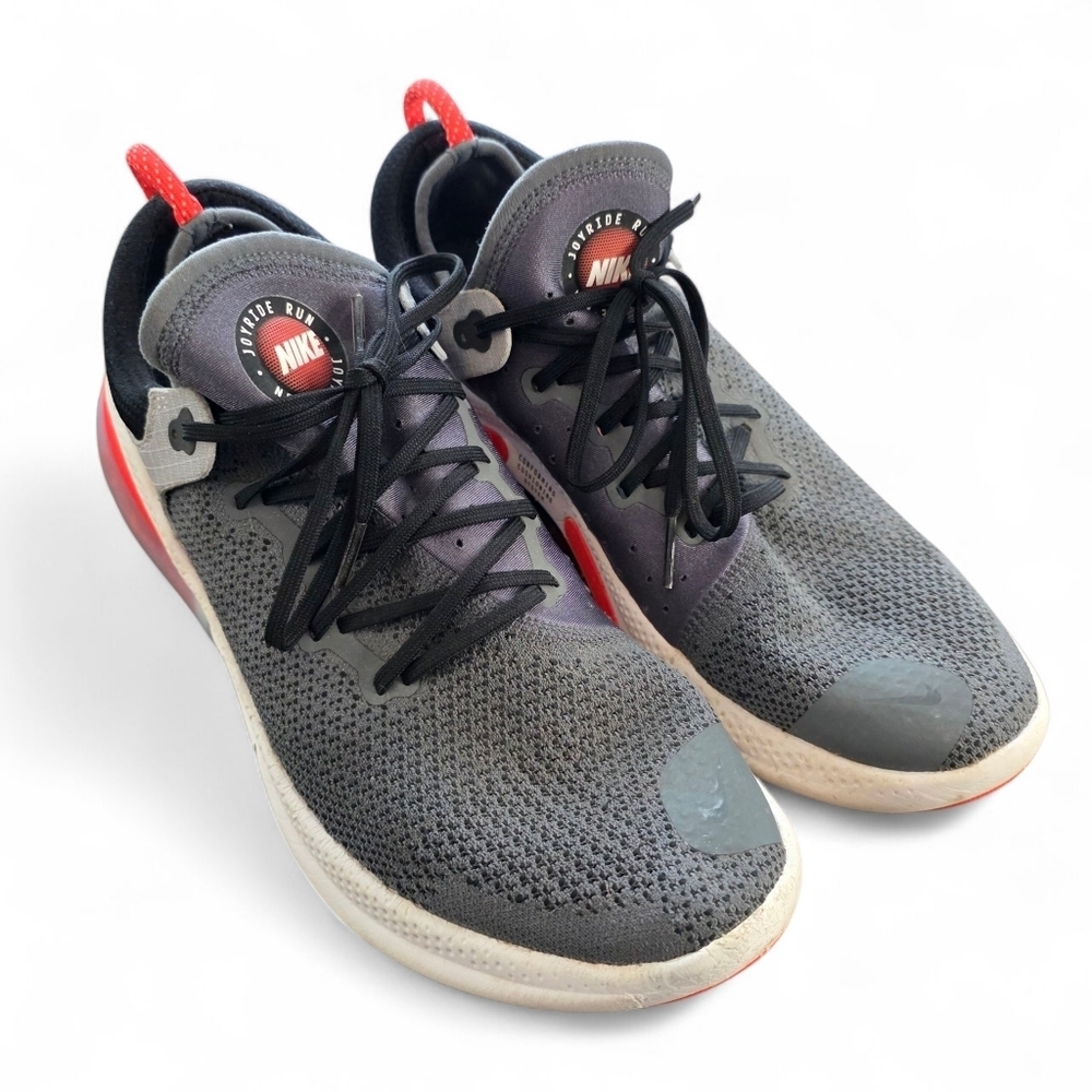 Nike Joyride Run Flyknit Gray Crimson Red Sneakers Men’s Size 13 Running Walking